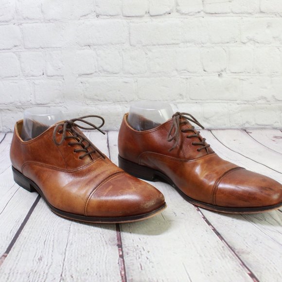 *Florsheim Brown Leather Lace Up Oxford Dress Shoes Size 11 Inches - Picture 3 of 9